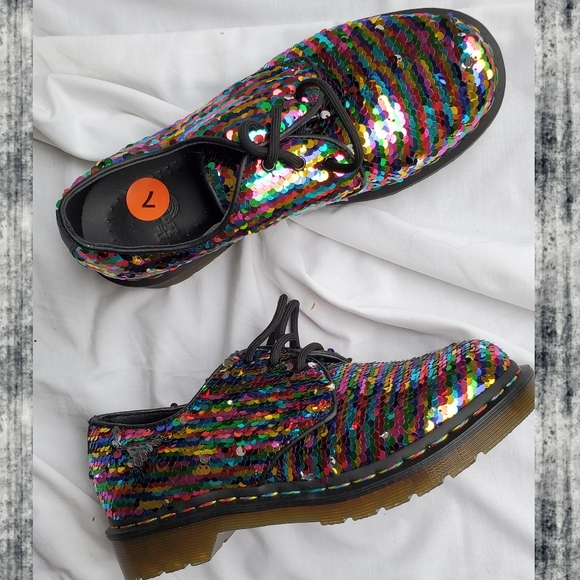 Dr. Martens Shoes - 🆕️ Dr Martens 1461 Rainbow Sequins Oxford shoes 7
